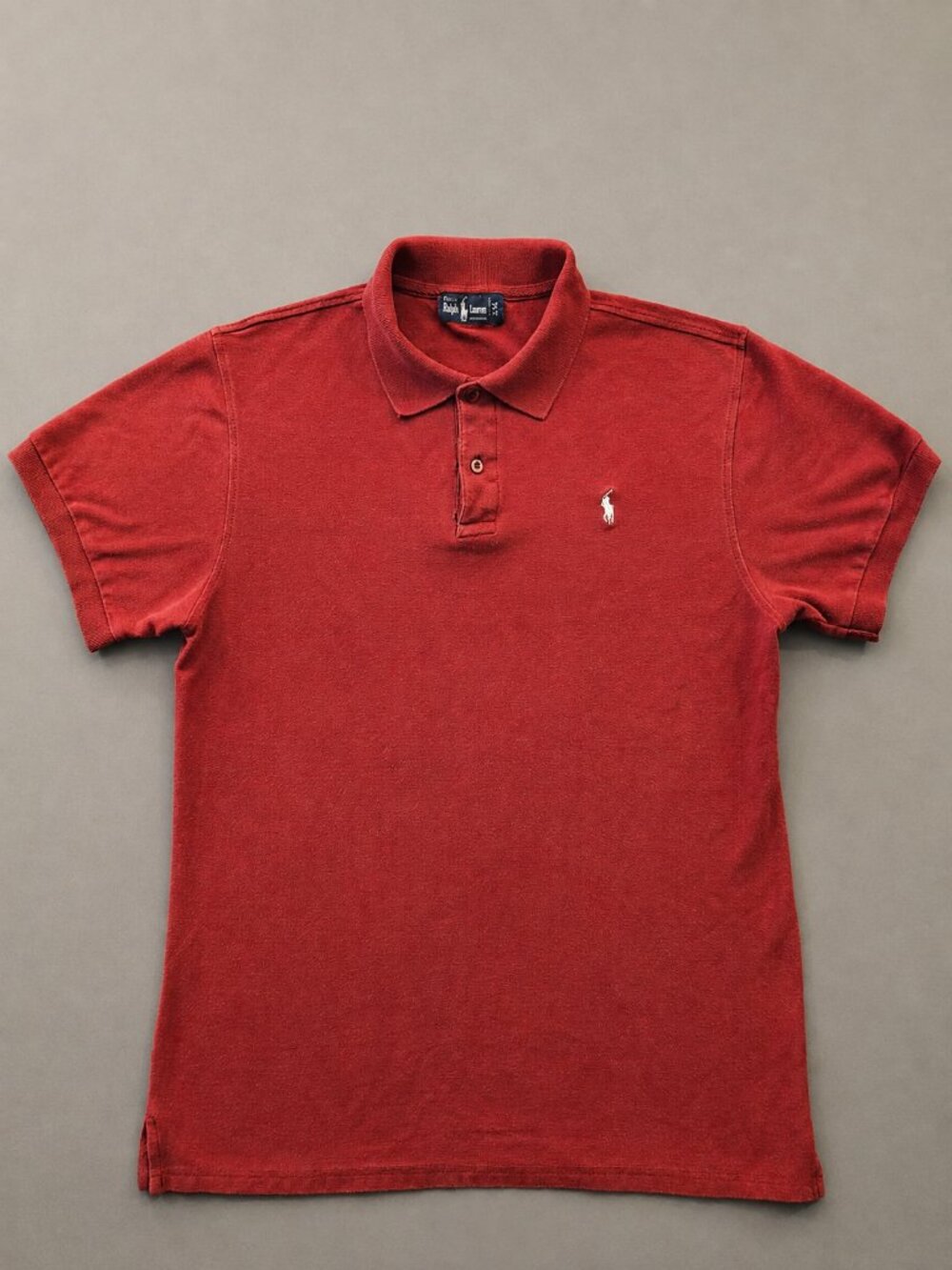Vintage Polo by Ralph Lauren Made in USA Red Polo Shirt 2XL 90s USA Rare